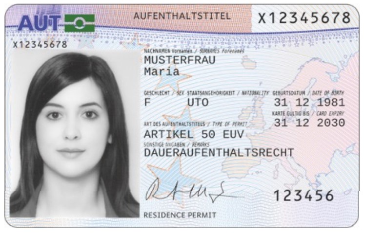 Austrian Residence Permit Card